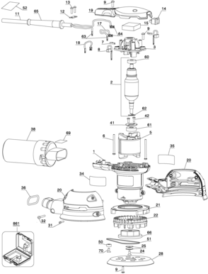 Page A Diagram and Parts List for 343VSK 1 Porter Cable Sander Polisher
